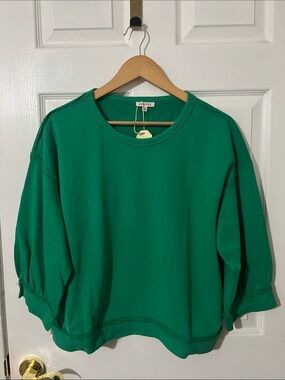 NWT Jodifl Blouse Top Shirt Large Green